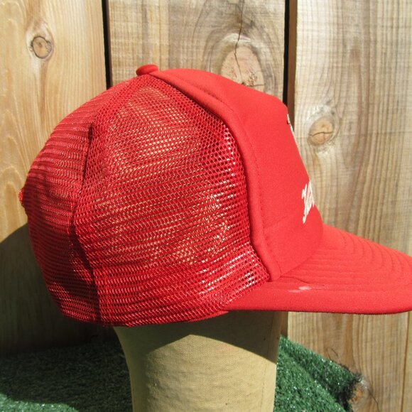 Vintage New Hampshire Loon Bird Red Snapback Baseball Hat Trucker Cap - Picture 5 of 9
